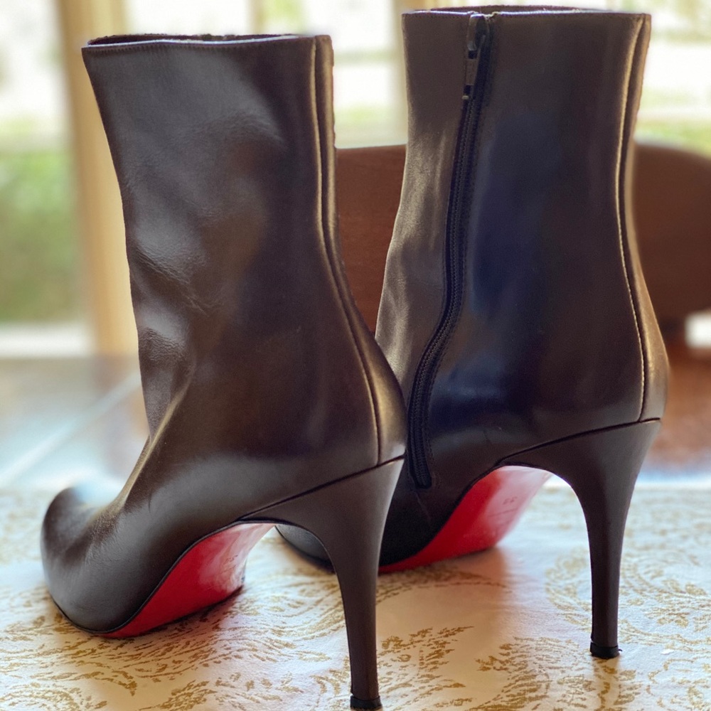 Authentic Christian Louboutin brown boots